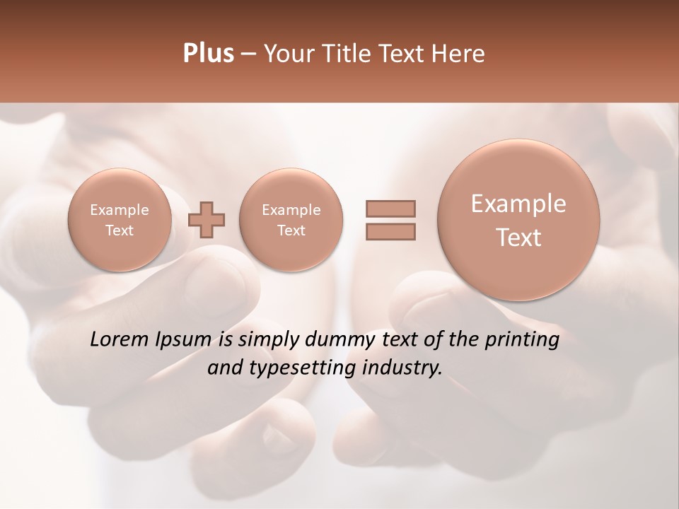 A Person Holding Out Their Hands With The Words Name Of Presentation PowerPoint Template
