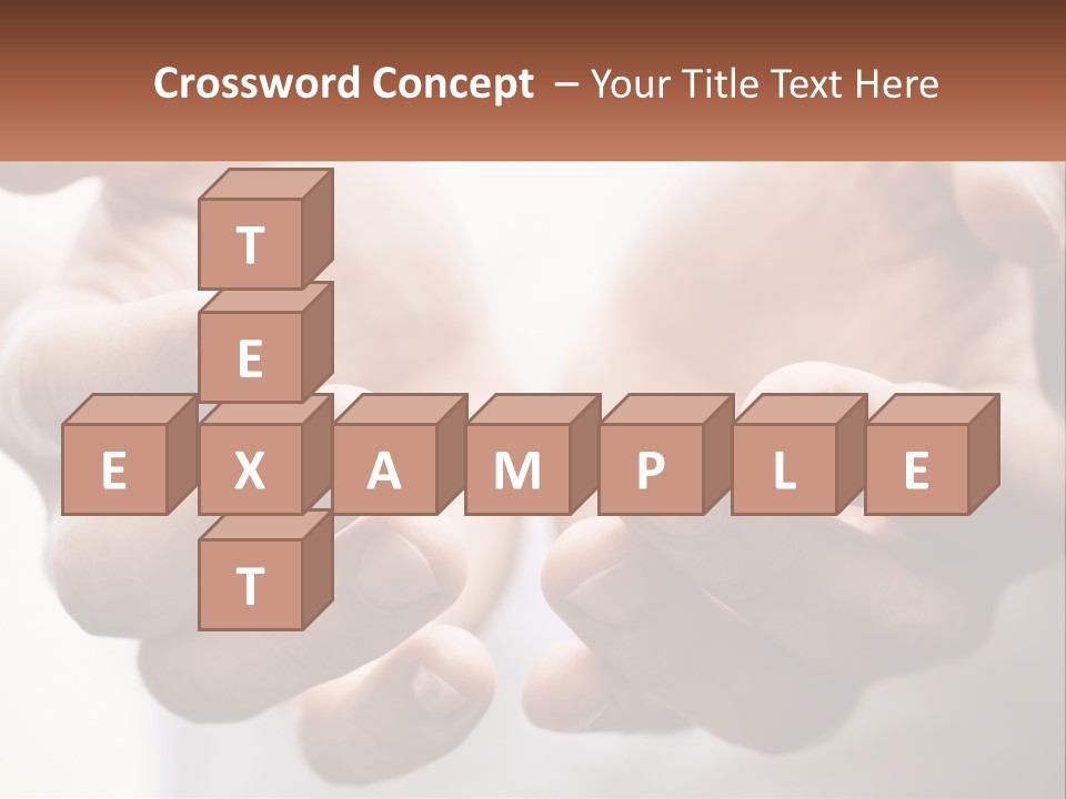 A Person Holding Out Their Hands With The Words Name Of Presentation PowerPoint Template