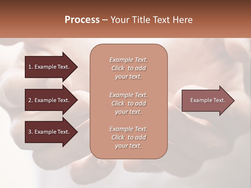 A Person Holding Out Their Hands With The Words Name Of Presentation PowerPoint Template