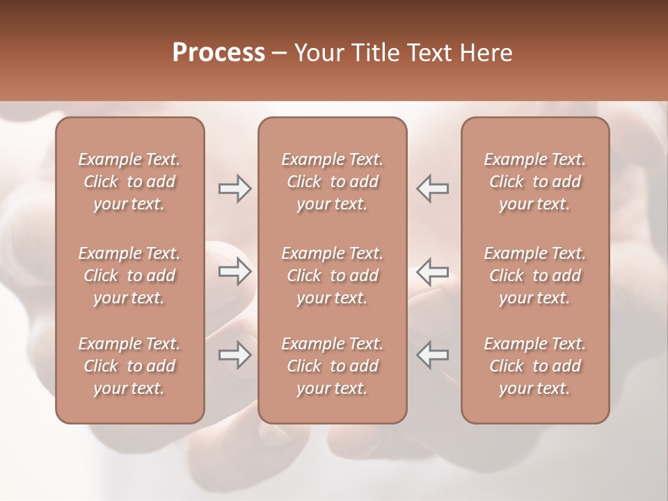 A Person Holding Out Their Hands With The Words Name Of Presentation PowerPoint Template