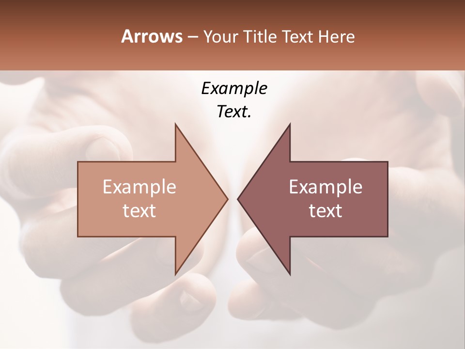 A Person Holding Out Their Hands With The Words Name Of Presentation PowerPoint Template