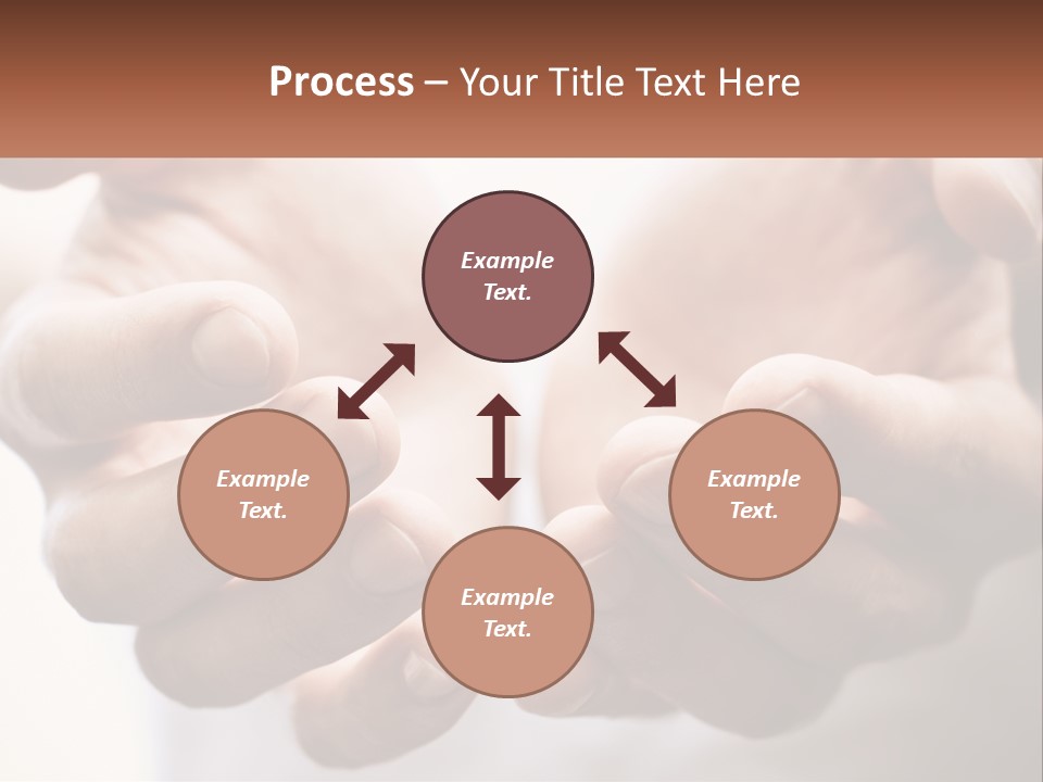 A Person Holding Out Their Hands With The Words Name Of Presentation PowerPoint Template