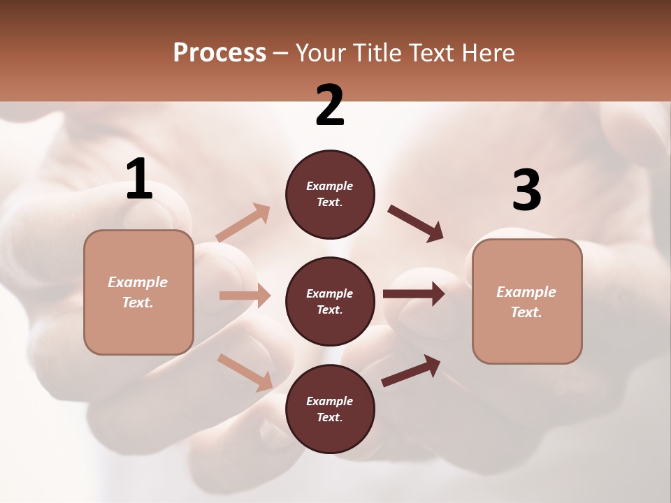 A Person Holding Out Their Hands With The Words Name Of Presentation PowerPoint Template