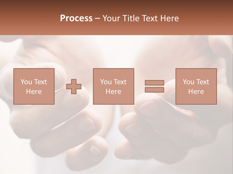 A Person Holding Out Their Hands With The Words Name Of Presentation PowerPoint Template