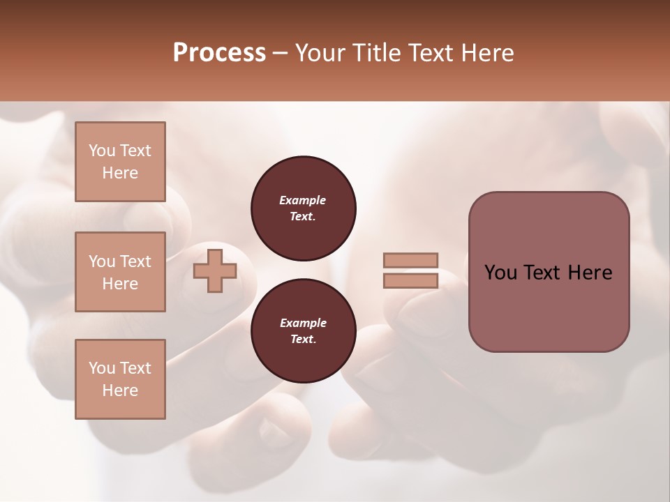 A Person Holding Out Their Hands With The Words Name Of Presentation PowerPoint Template