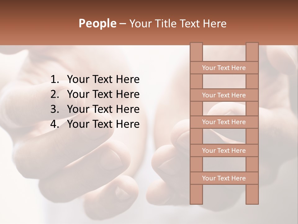 A Person Holding Out Their Hands With The Words Name Of Presentation PowerPoint Template