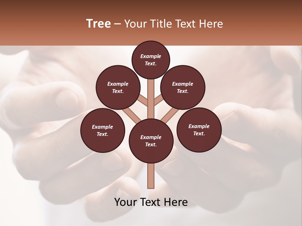 A Person Holding Out Their Hands With The Words Name Of Presentation PowerPoint Template