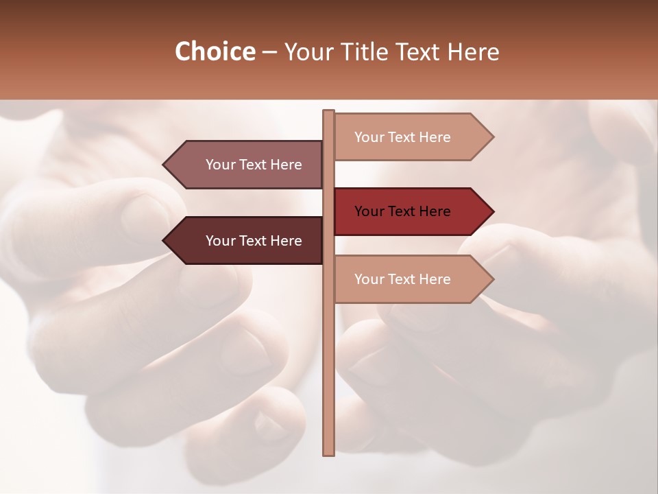 A Person Holding Out Their Hands With The Words Name Of Presentation PowerPoint Template