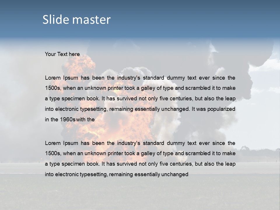 A Large Group Of Black Smoke Is In The Air PowerPoint Template