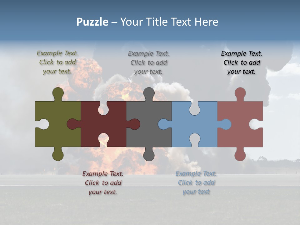A Large Group Of Black Smoke Is In The Air PowerPoint Template