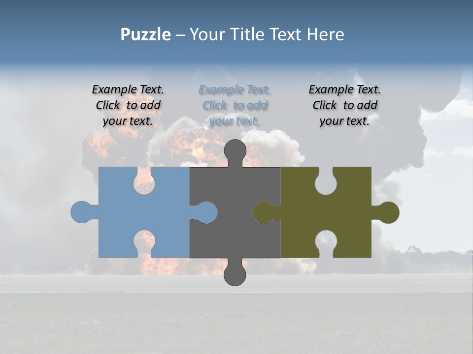 A Large Group Of Black Smoke Is In The Air PowerPoint Template