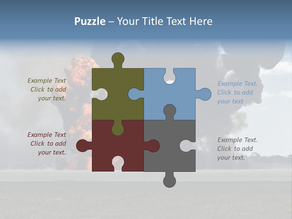 A Large Group Of Black Smoke Is In The Air PowerPoint Template