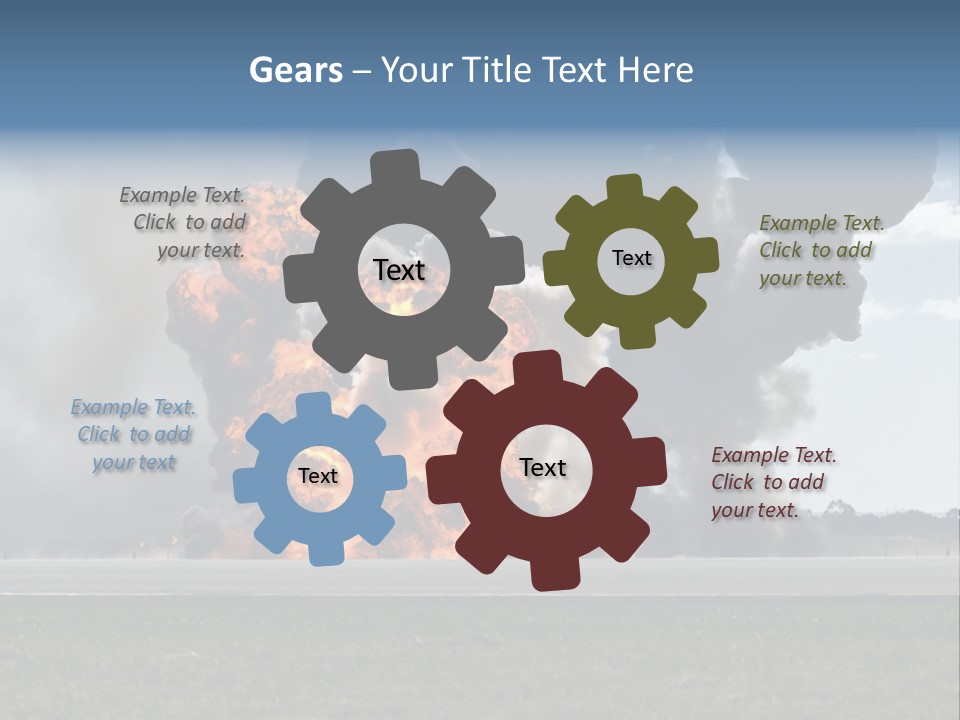 A Large Group Of Black Smoke Is In The Air PowerPoint Template