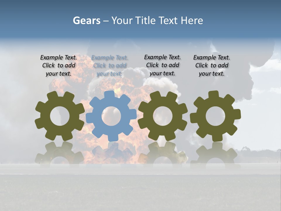 A Large Group Of Black Smoke Is In The Air PowerPoint Template