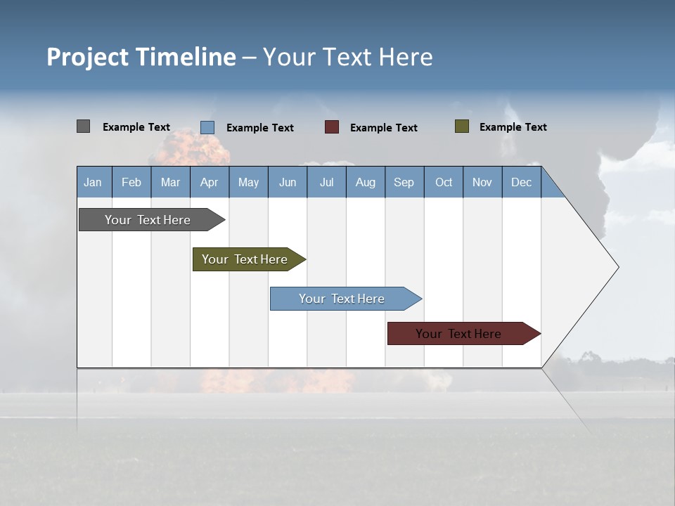 A Large Group Of Black Smoke Is In The Air PowerPoint Template