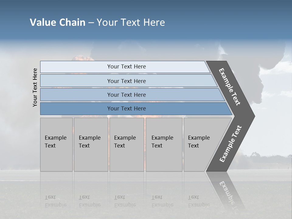 A Large Group Of Black Smoke Is In The Air PowerPoint Template