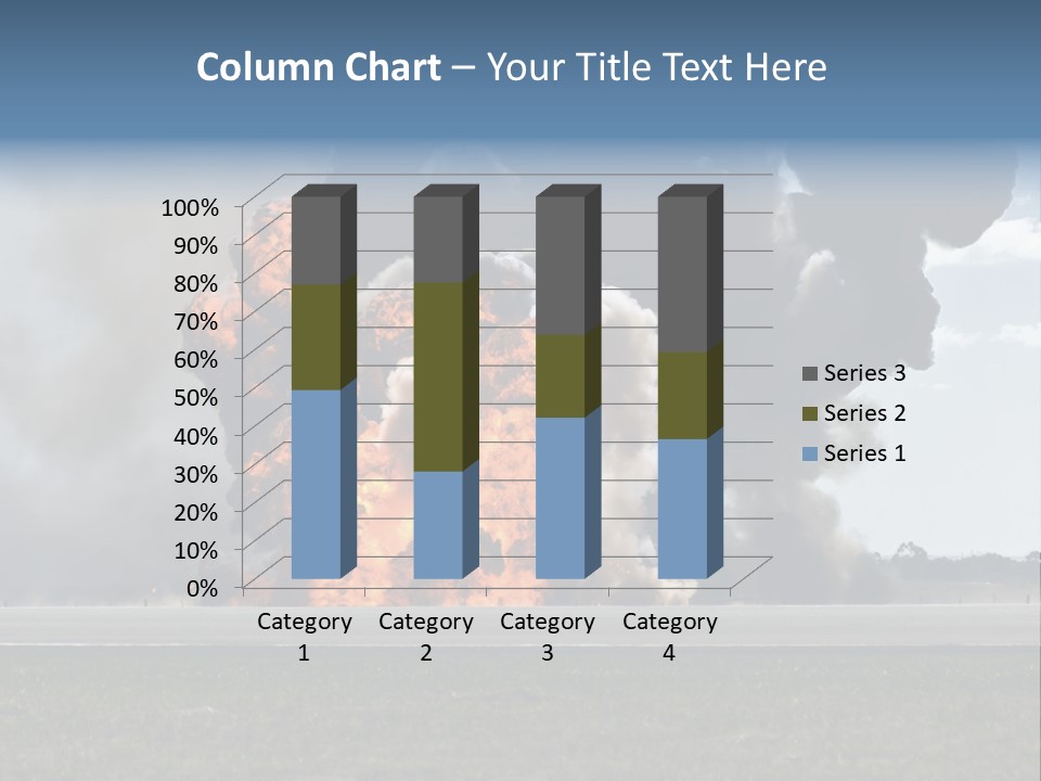 A Large Group Of Black Smoke Is In The Air PowerPoint Template