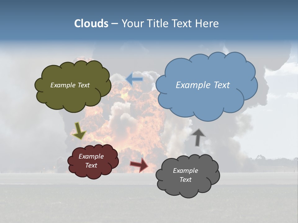 A Large Group Of Black Smoke Is In The Air PowerPoint Template