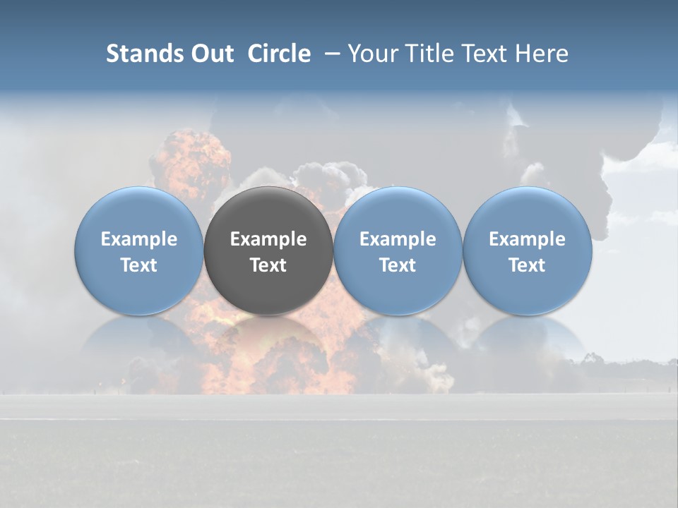 A Large Group Of Black Smoke Is In The Air PowerPoint Template