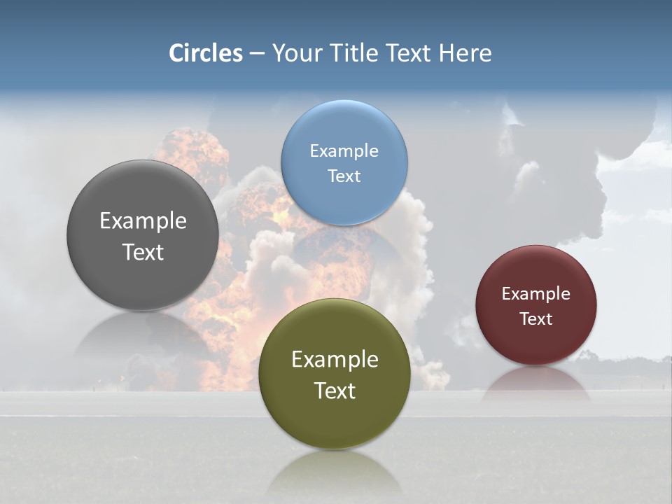 A Large Group Of Black Smoke Is In The Air PowerPoint Template