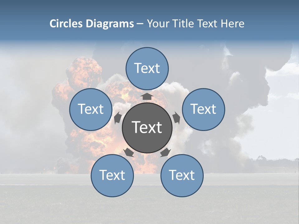 A Large Group Of Black Smoke Is In The Air PowerPoint Template