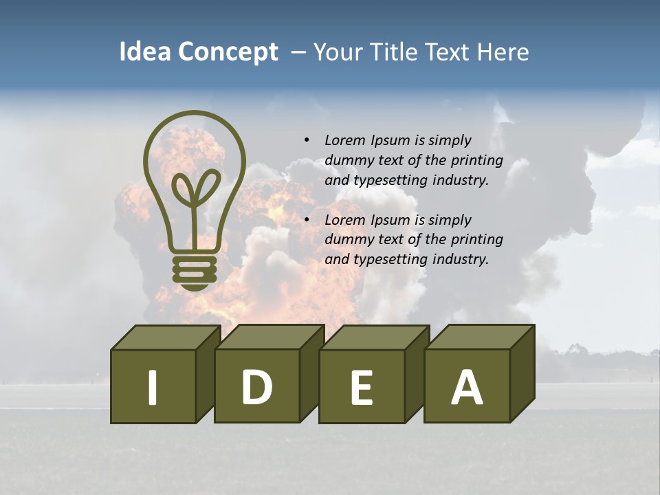 A Large Group Of Black Smoke Is In The Air PowerPoint Template