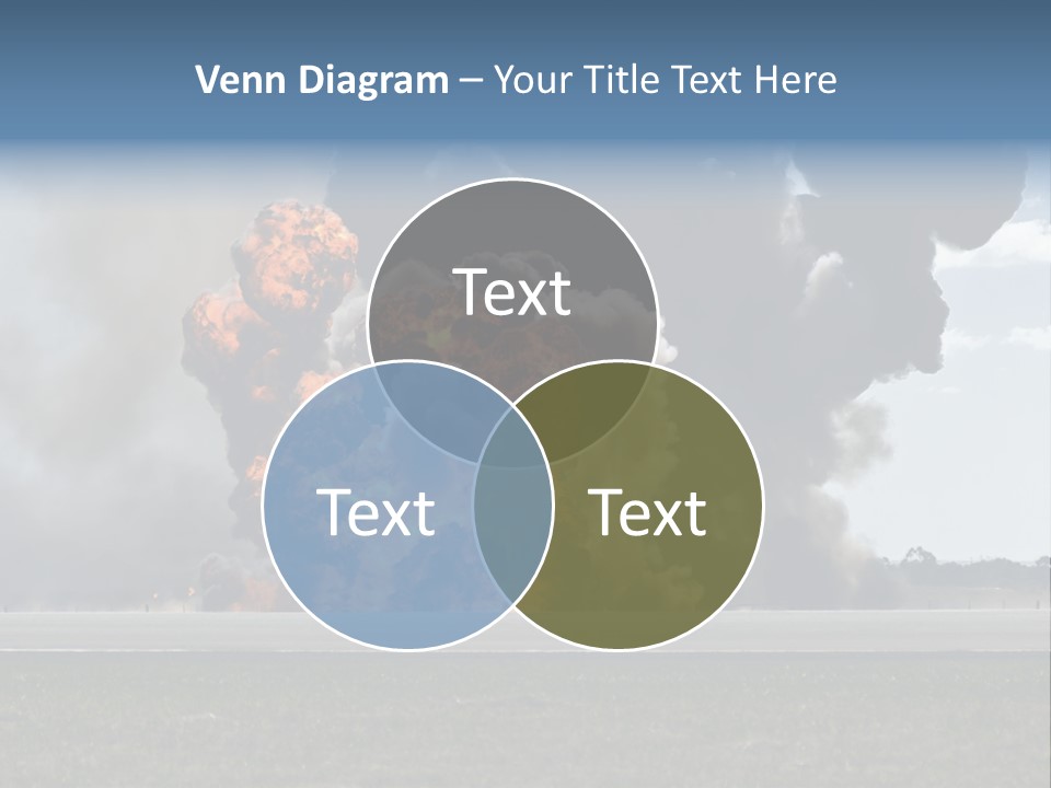 A Large Group Of Black Smoke Is In The Air PowerPoint Template