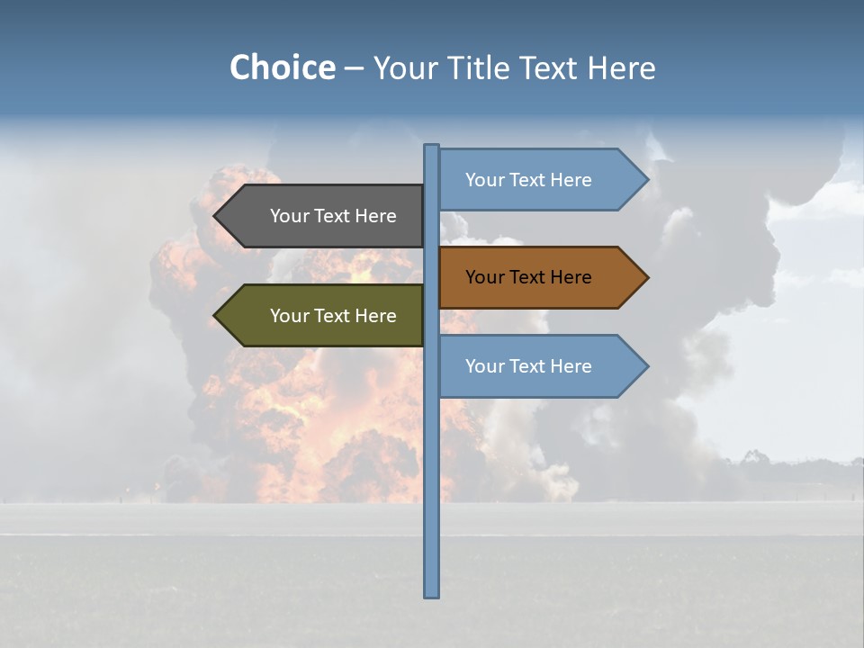 A Large Group Of Black Smoke Is In The Air PowerPoint Template