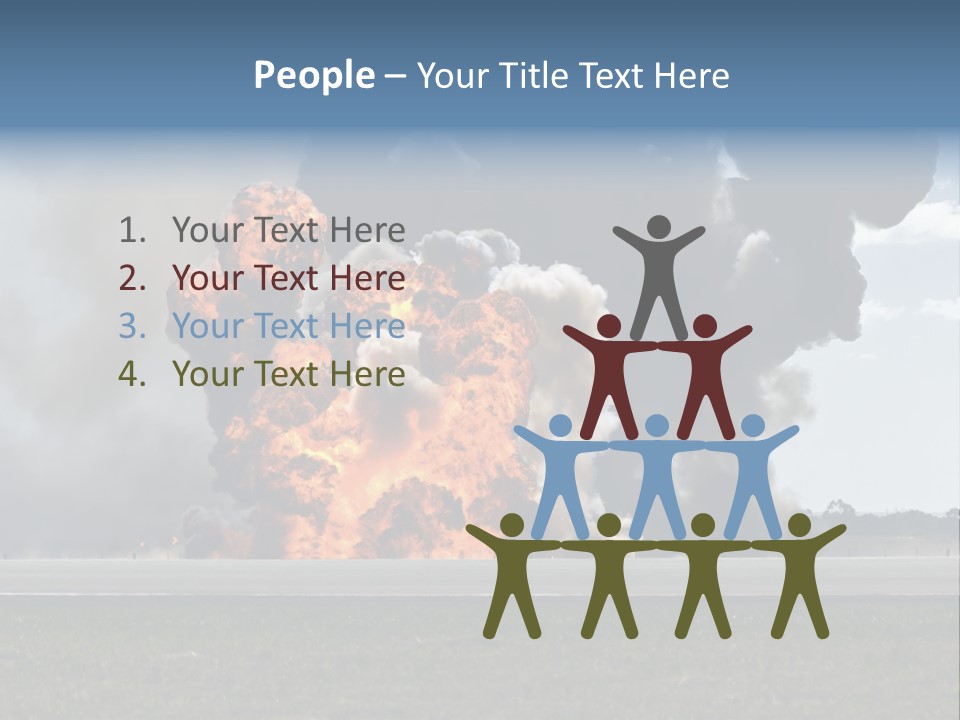 A Large Group Of Black Smoke Is In The Air PowerPoint Template