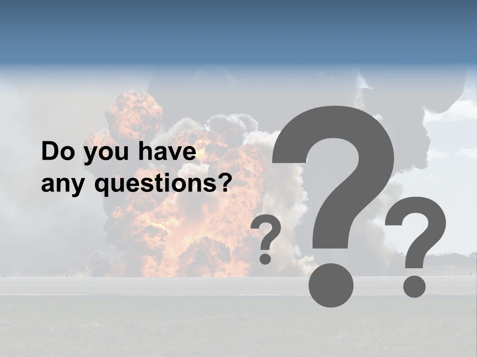 A Large Group Of Black Smoke Is In The Air PowerPoint Template