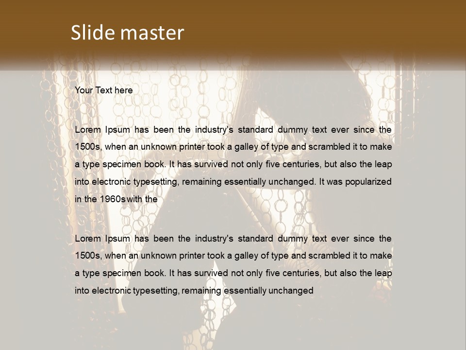 A Silhouette Of A Woman Sitting In Front Of A Curtain PowerPoint Template