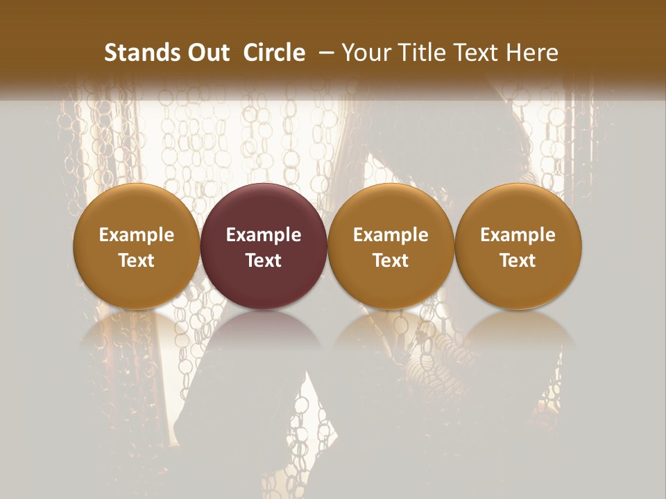 A Silhouette Of A Woman Sitting In Front Of A Curtain PowerPoint Template