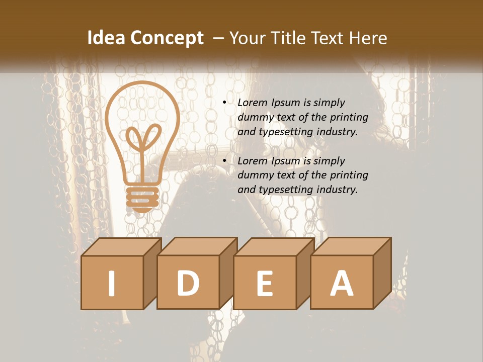 A Silhouette Of A Woman Sitting In Front Of A Curtain PowerPoint Template