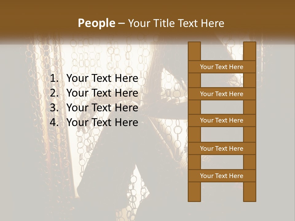 A Silhouette Of A Woman Sitting In Front Of A Curtain PowerPoint Template