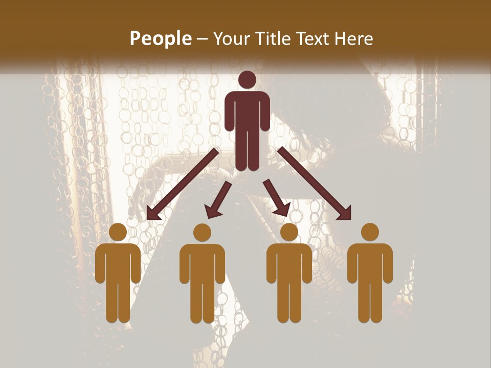 A Silhouette Of A Woman Sitting In Front Of A Curtain PowerPoint Template