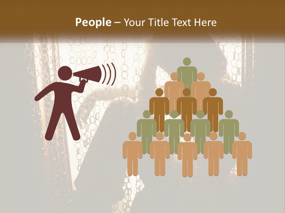 A Silhouette Of A Woman Sitting In Front Of A Curtain PowerPoint Template