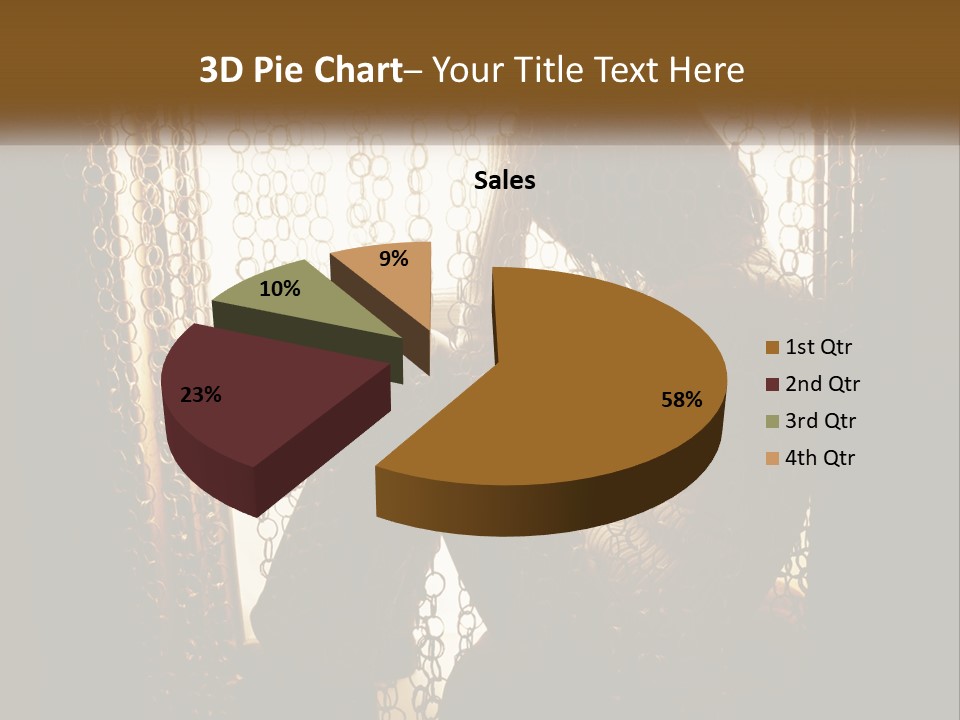 A Silhouette Of A Woman Sitting In Front Of A Curtain PowerPoint Template