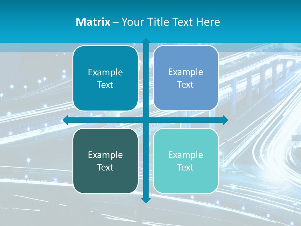 A Busy City Street At Night With A Lot Of Lights PowerPoint Template