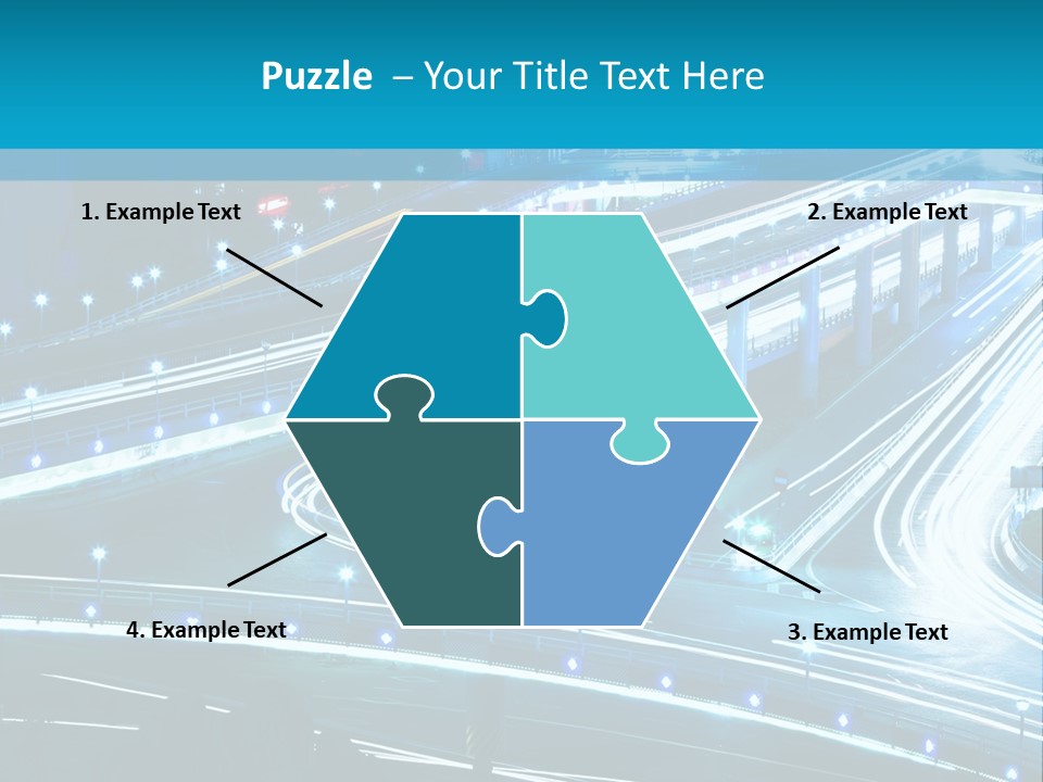 A Busy City Street At Night With A Lot Of Lights PowerPoint Template