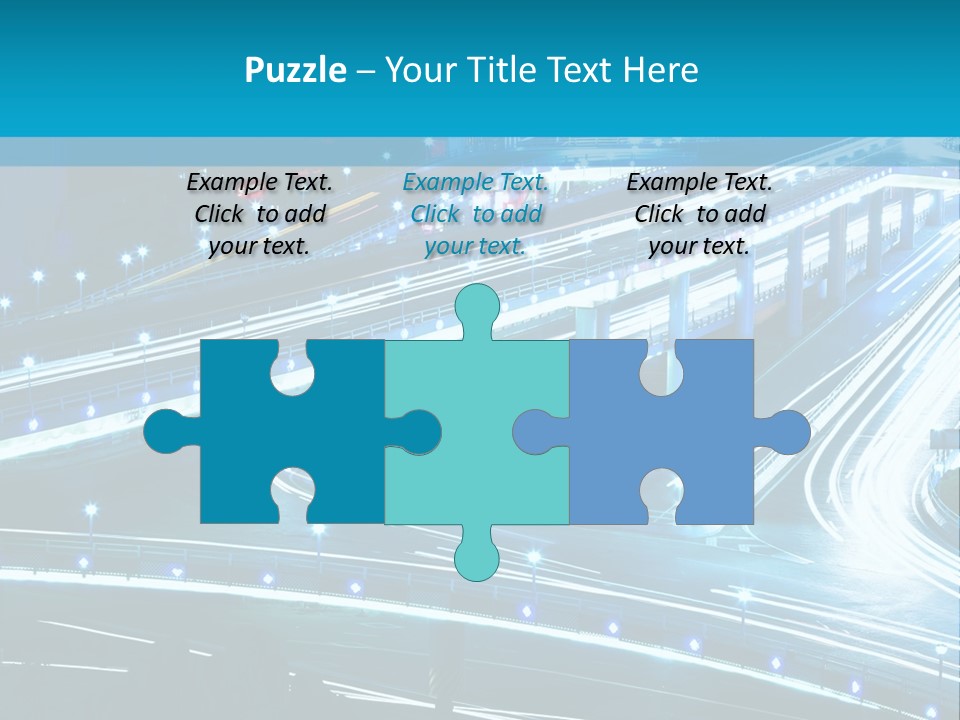 A Busy City Street At Night With A Lot Of Lights PowerPoint Template