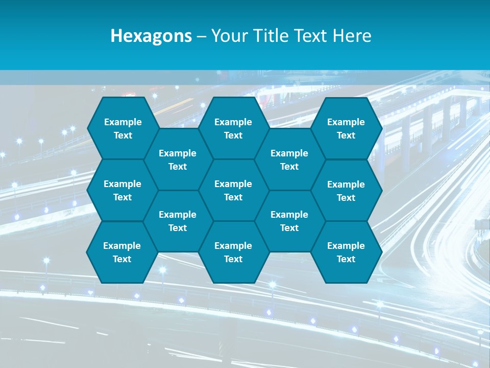 A Busy City Street At Night With A Lot Of Lights PowerPoint Template