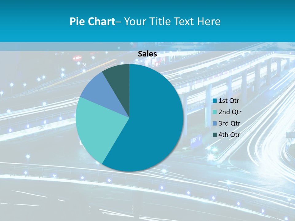 A Busy City Street At Night With A Lot Of Lights PowerPoint Template