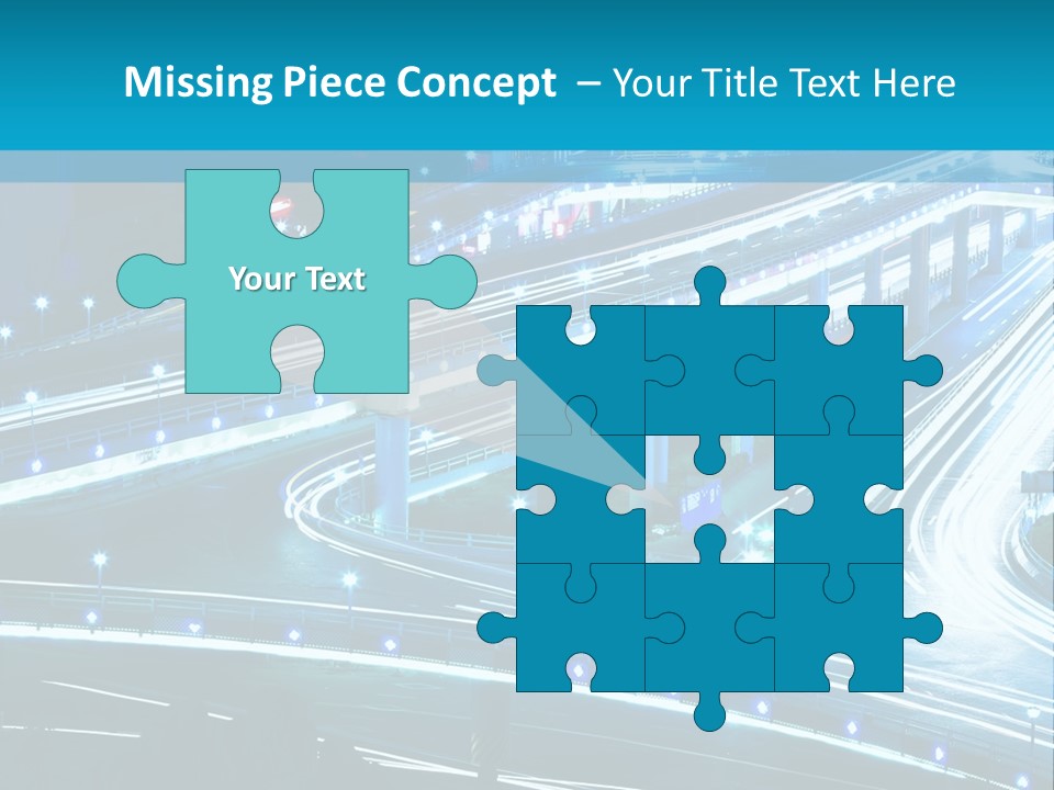 A Busy City Street At Night With A Lot Of Lights PowerPoint Template