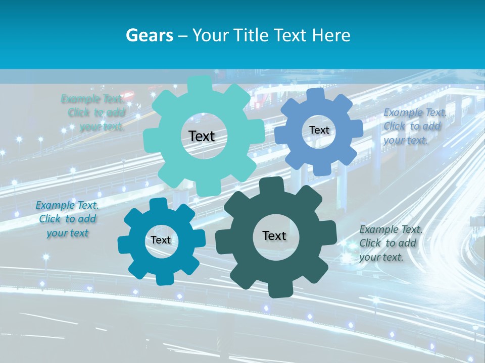 A Busy City Street At Night With A Lot Of Lights PowerPoint Template