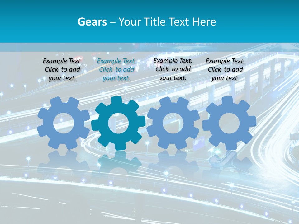 A Busy City Street At Night With A Lot Of Lights PowerPoint Template