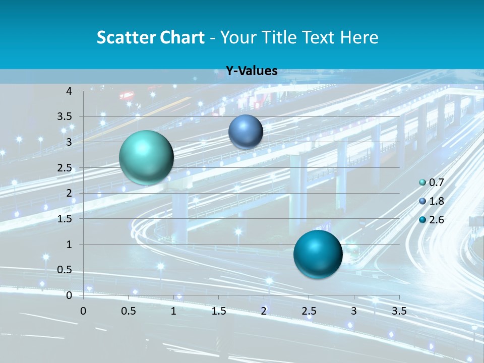 A Busy City Street At Night With A Lot Of Lights PowerPoint Template