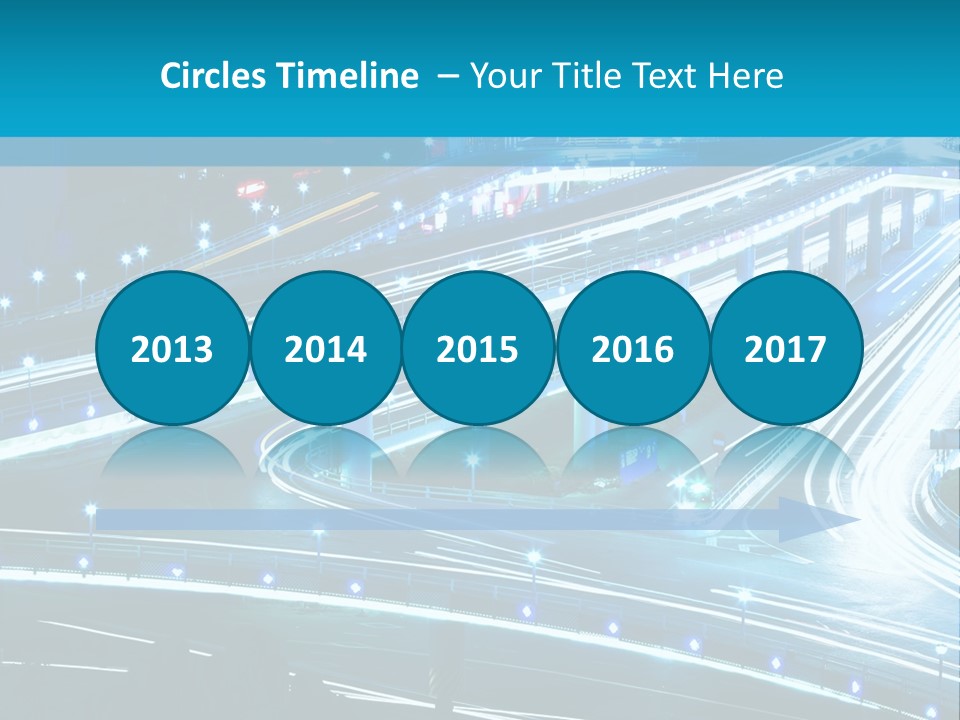 A Busy City Street At Night With A Lot Of Lights PowerPoint Template