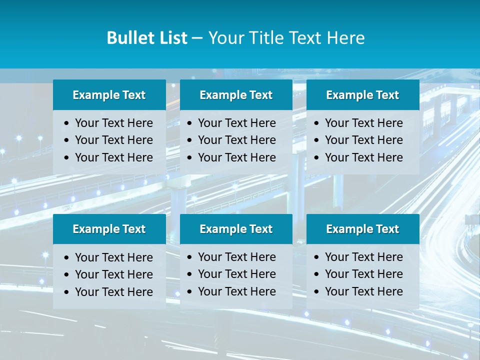 A Busy City Street At Night With A Lot Of Lights PowerPoint Template