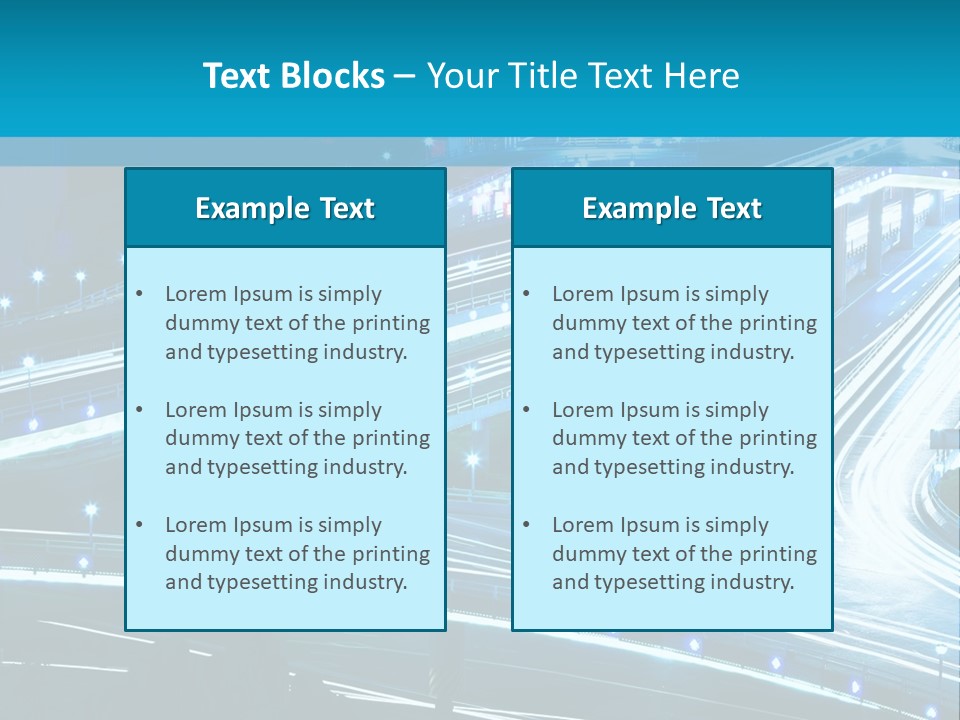 A Busy City Street At Night With A Lot Of Lights PowerPoint Template