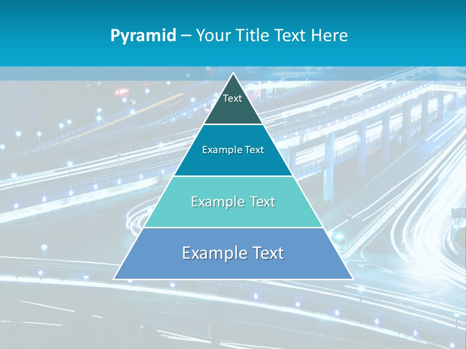 A Busy City Street At Night With A Lot Of Lights PowerPoint Template